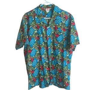 Vintage Scorpio Captain Morgan’s Parrot Bay Hawaiian Shirt Men’s Large USA Made